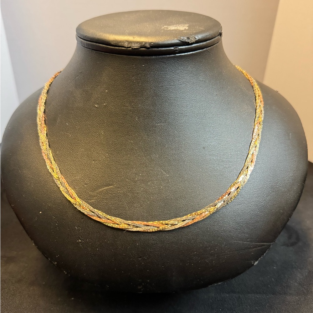 Elegant Multicolor Braided Necklace